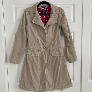 Tommy Girl Jeans Long Beige Coat